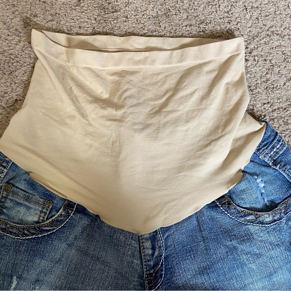 Indigo Blue Maternity Shorts Size Medium - Picture 2 of 8